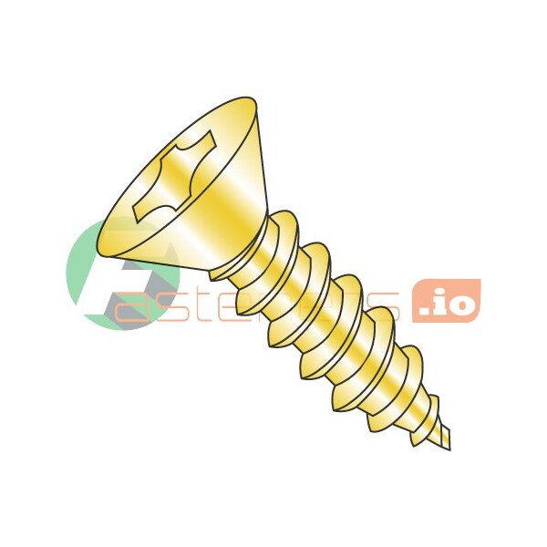 Newport Fasteners Sheet Metal Screw, #8 x 1/2 in, Zinc Plated Steel Flat Head Phillips Drive, 10000 PK 873843 - main